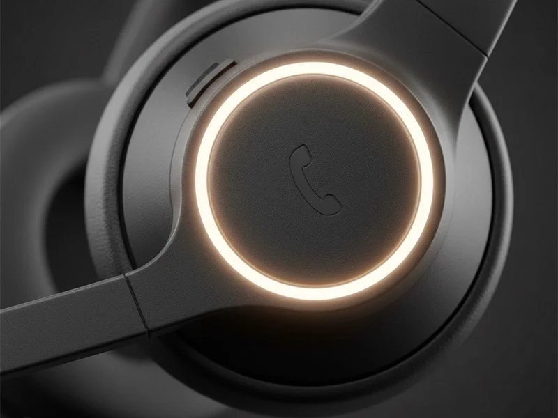 Call control button on wireless headset for Aastra phones