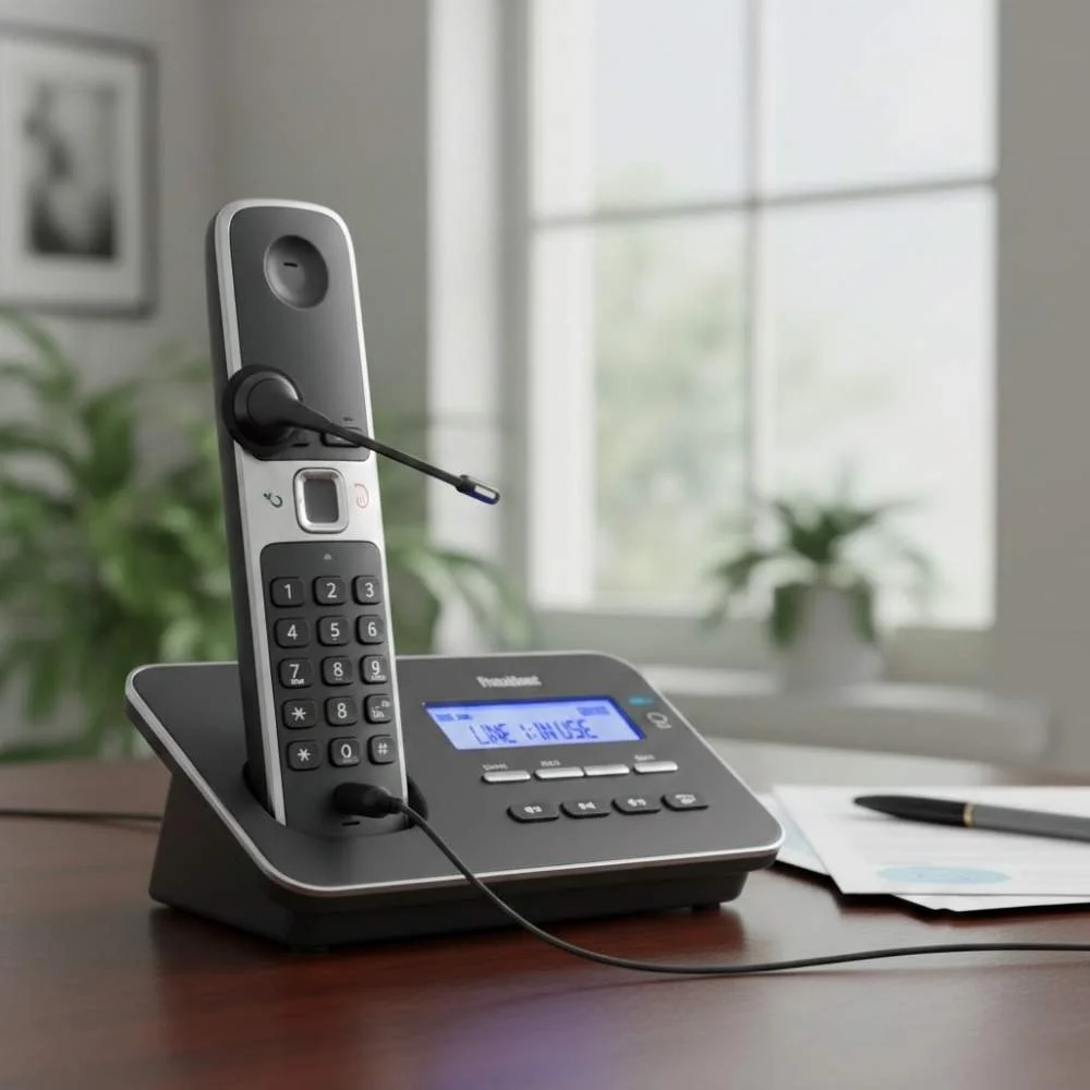 Cordless telephone with 2.5mm plug