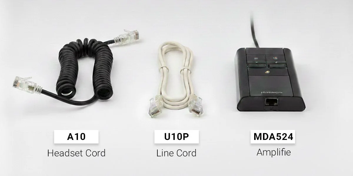 Comparison of A10, U10P and MDA524 cables for Aastra phones