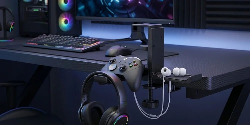 Geekria Under-Desk Headset & Controller Holder