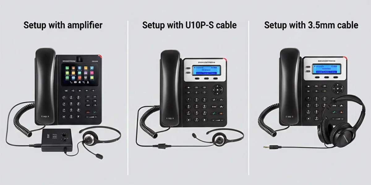 Comparison of three setup methods for Grandstream phones