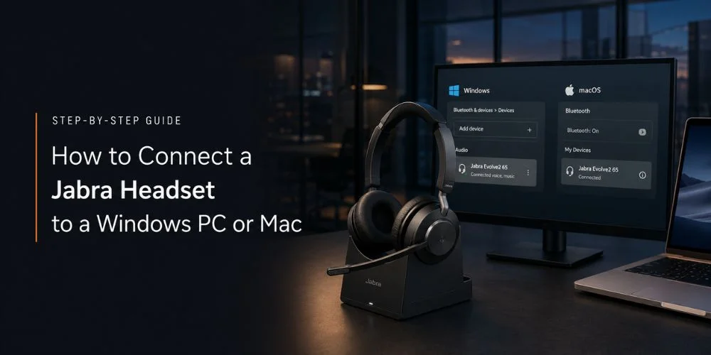 How to Connect a Jabra Headset to a Windows Pc or Mac