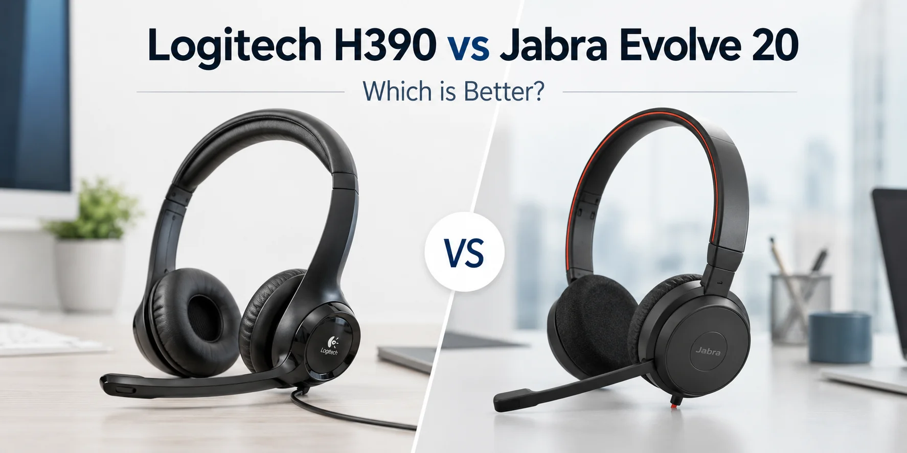 Logitech H390 vs Jabra Evolve 20: Which is Better?
