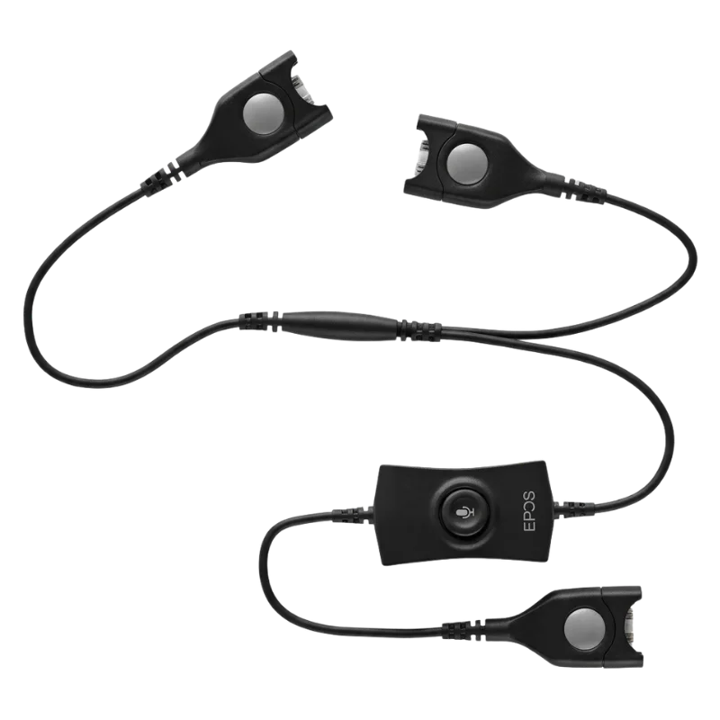 1-Ed to 2-Ed Headset Training Cable with Mute Control