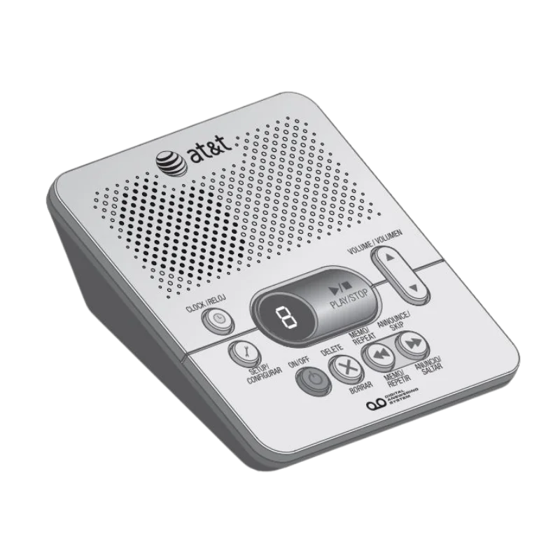 AT&T 1740 Digital Answering System with Time/Day Stamp