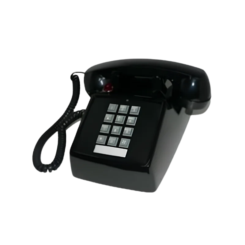 Cortelco Desk Telephone Black with Ringer Light