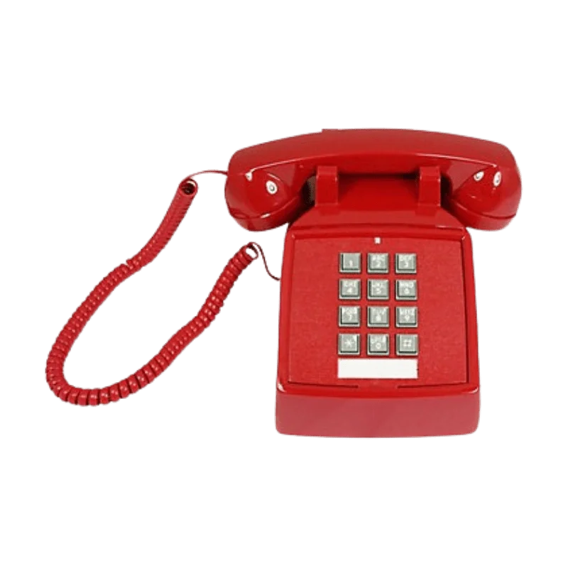 Cortelco Desk Telephone with Volume - RED