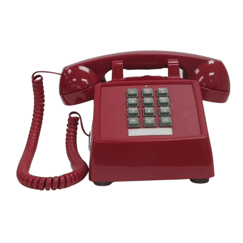 Cortelco Desk Telephone with Volume - RED