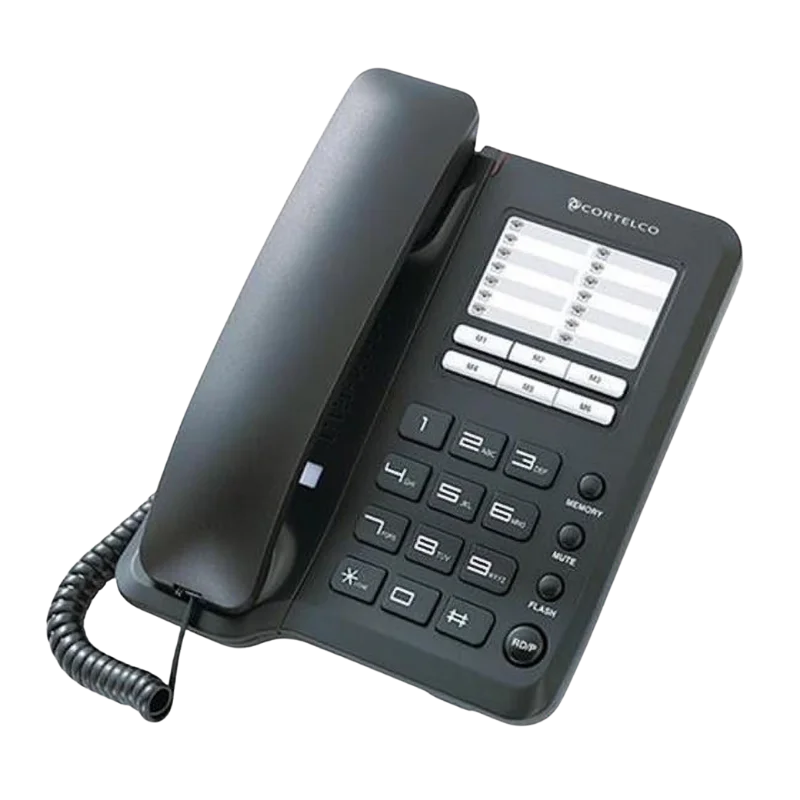 Cortelco Single Line Economy Desk Phone - Black