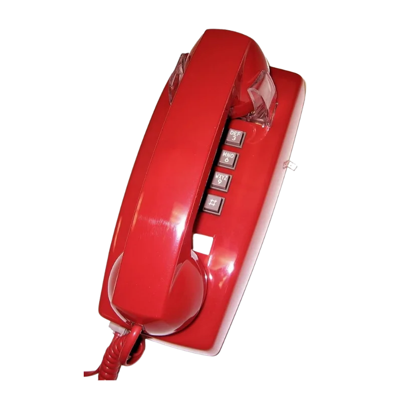 Cortelco Tone Dial ValueLine Wall Phone - Red