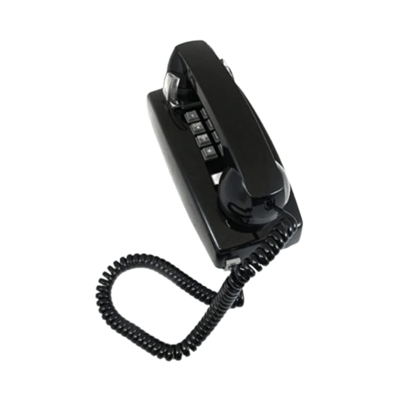 Cortelco Wall Phone with Message Light Black