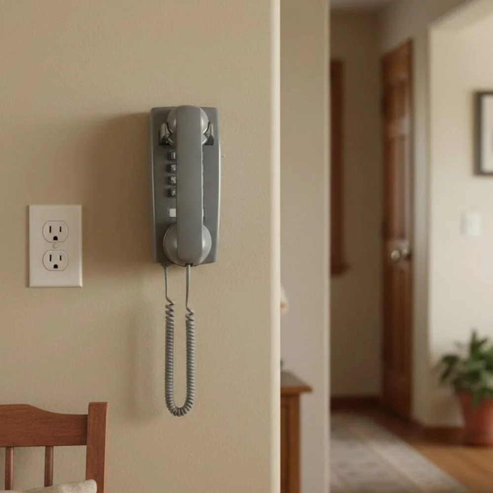 Cortelco Wall Phone with Volume SLATE