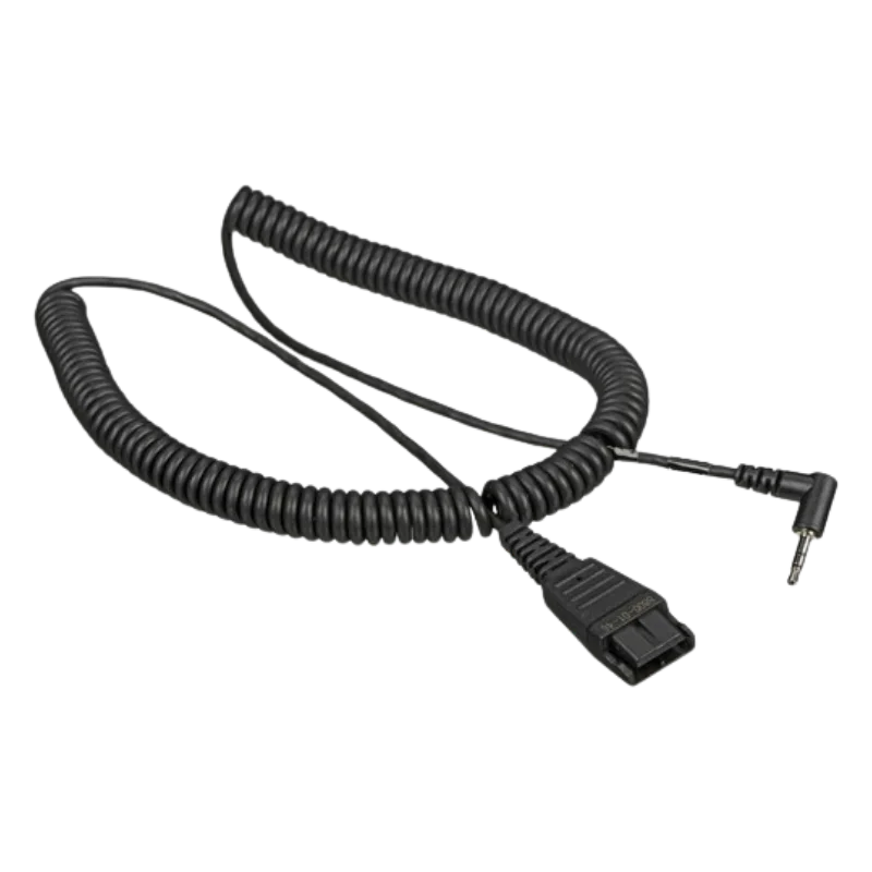 Jabra 2M Coiled Cord with 2.5MM Plug GN QD to 2.5MM Plug