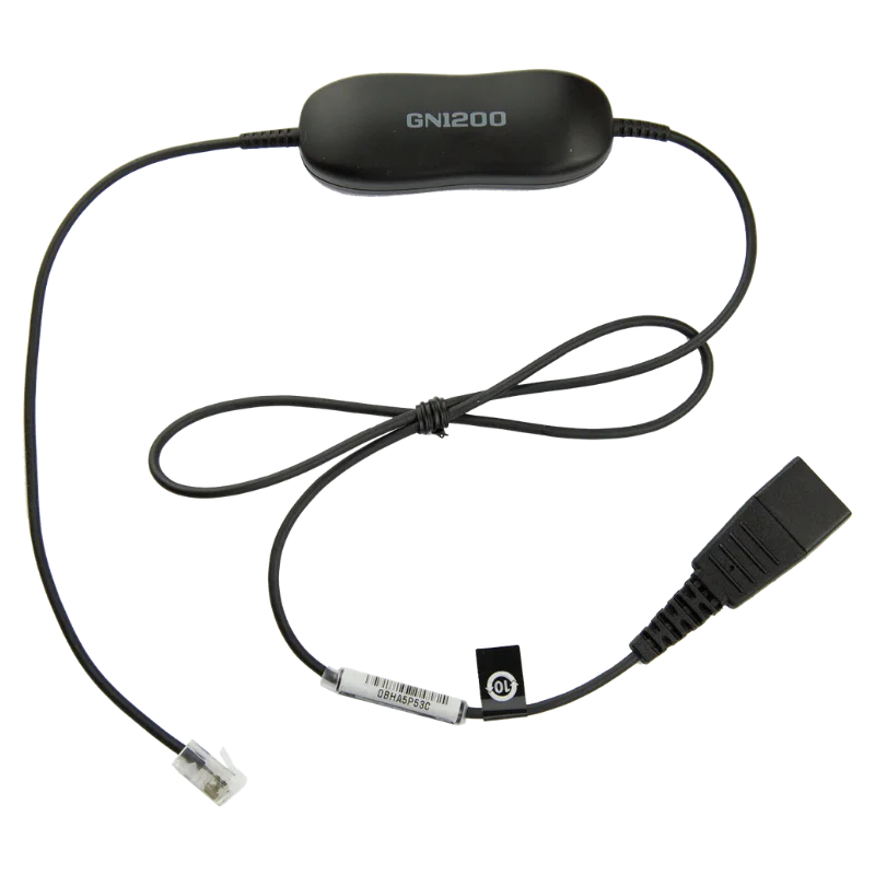 Jabra GN1200 Smart Cord, QD to RJ9 6' Coiled Direct Connect Cord