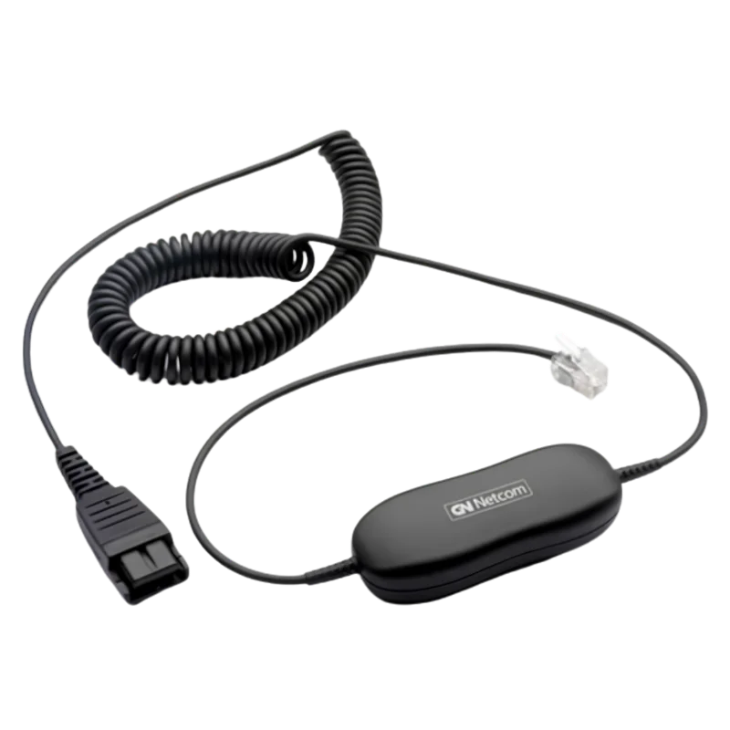 Jabra GN1216, QD to RJ9 6' Coiled Cord