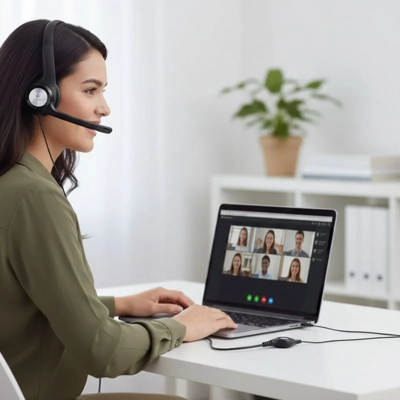 Logitech USB Stereo Headset H390: On-Ear USB A/C Headset