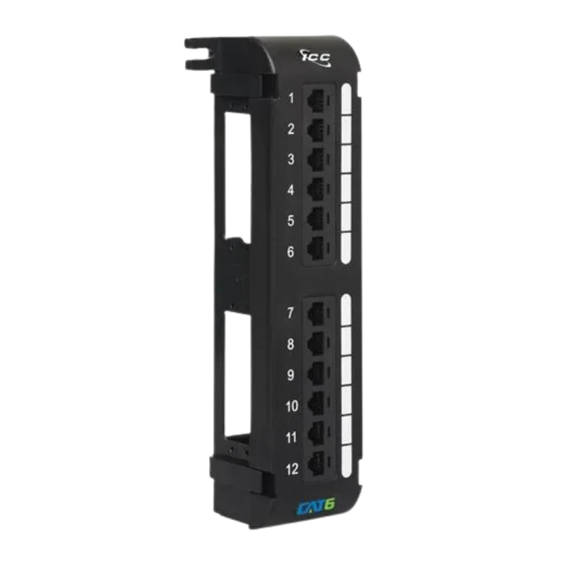 PATCH PANEL, VERTICAL, CAT 6, 12-PORT
