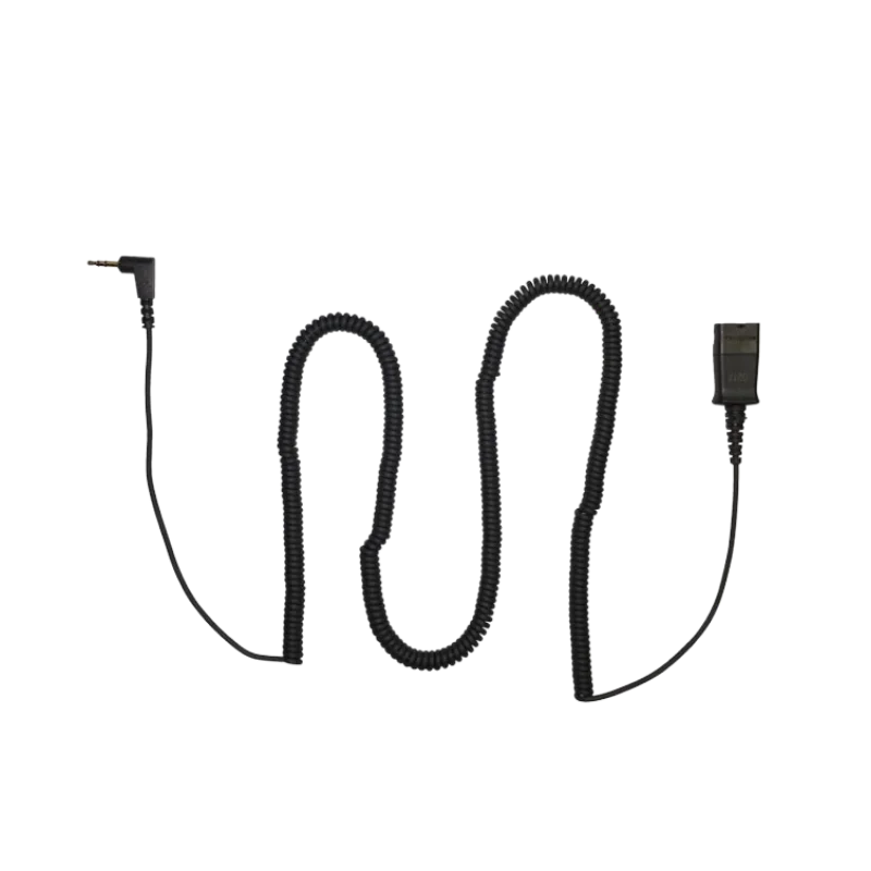 Plantronics 10' Coil Cable, QD to 2.5mm