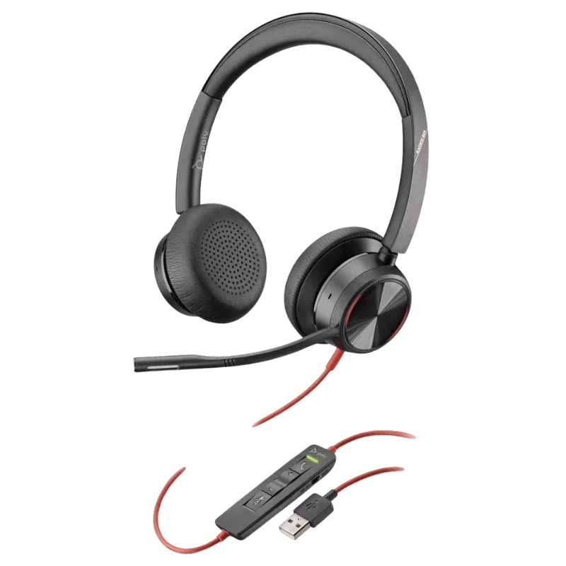 Plantronics Blackwire 8225 USB-C Corded Headset - Black