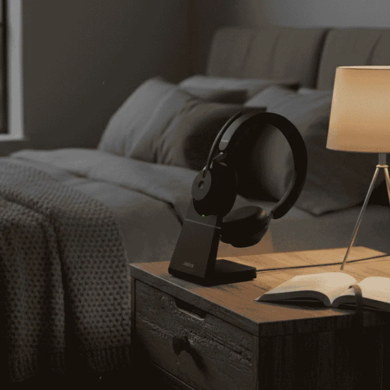 Jabra Evolve2 65 Link 380C MS Stereo Wireless Headset with Stand - Black