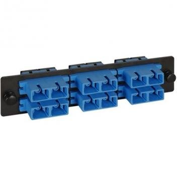 ADAPTER PANEL, 6-DUPLEX SC CERAMIC BLACK