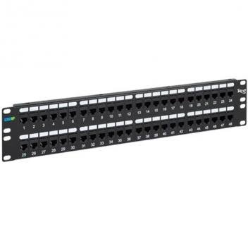 PATCH PANEL,CAT6A, FEED-THRU 48-P,2RMS