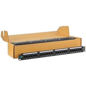 PATCH PANEL, CAT 5E, 24-PORT, 1RMS, 6 PK