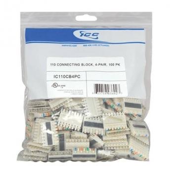 110 CONNECTING BLOCK, 4-PAIR, 100 PK