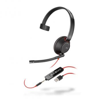 Plantronics Blackwire 5210 USB-C Over The Head Monaural Corded Headset