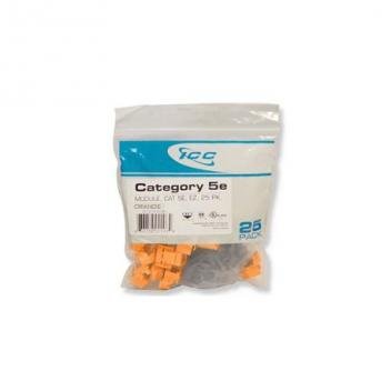 MODULE, CAT 5e, EZ, 25 PK, ORANGE
