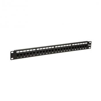 PATCH PANEL,CAT 6, FEED-THRU 24-P,1RMS