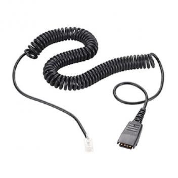 Jabra QD to RJ-9 Coiled Cord for Cisco 794x, 796x,and 797x Phones