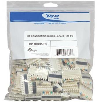 110 CONNECTING BLOCK, 5-PAIR, 100 PK