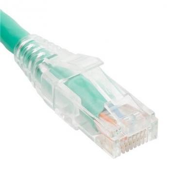 PATCH CORD, CAT 6, CLEAR BOOT,3',10PK,GN