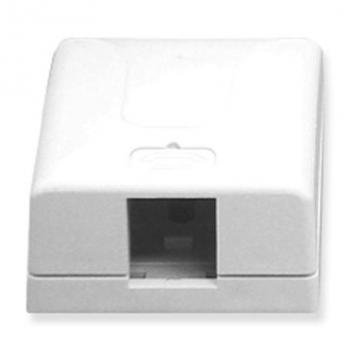 SURFACE MOUNT BOX, 1-PORT, WHITE