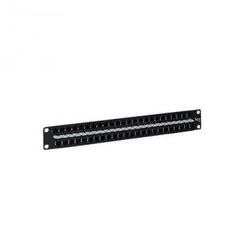PATCH PANEL, CAT5E, FEEDTHRU, 48-P, 1RMS