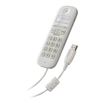 Plantronics Calisto 240 Noise Cancelling USB Handset - White