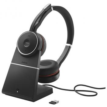 Jabra Evolve 75 Stereo USB UC Wireless Headset with Charging Stand