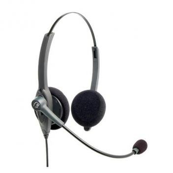 VXI Passport 21P DC Over-the-head Binaural Headset with DC N/C Microphone - Box