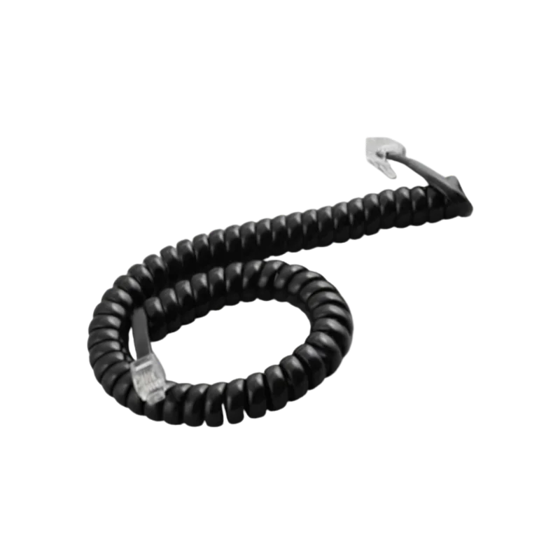 Walker Handset Cord 6 Conductor Modular to Modular 15 Ft. Black