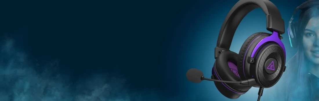 Purple Gaming Headsets Banner