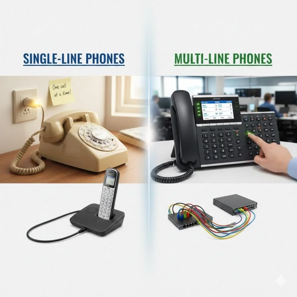 Single-line or multi-line phones