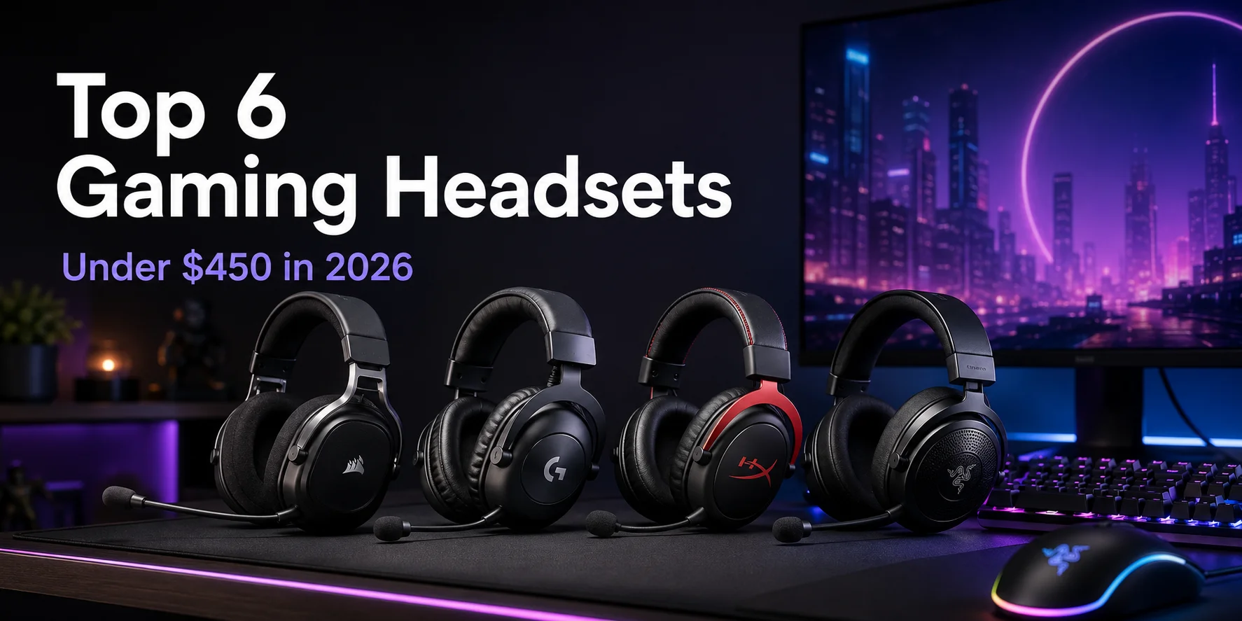 Top 6 Gaming Headsets for Under $450 in 2026 (Gold Mine)