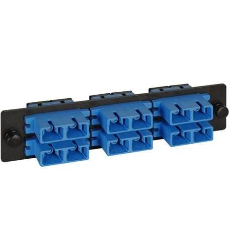 ADAPTER PANEL, 6-DUPLEX SC CERAMIC BLACK