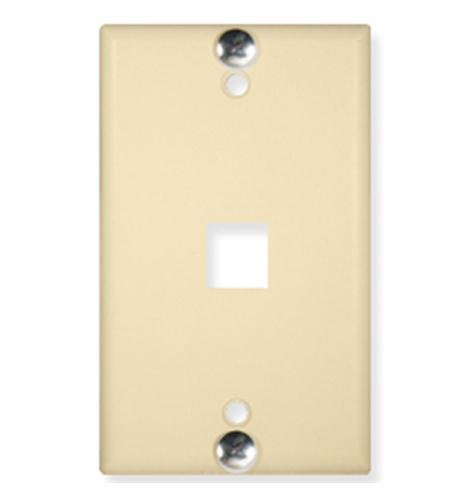 WALL PLATE, PHONE, FLUSH, 1-PORT, IVORY