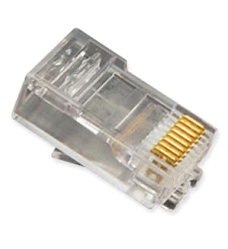 PLUG, 8P8C, OVAL ENTRY, STRANDED, 100PK