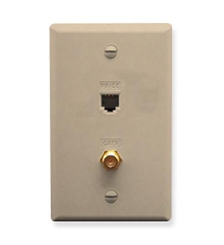 FACEPLATE, IDC, VOICE and F-TYPE, IVORY