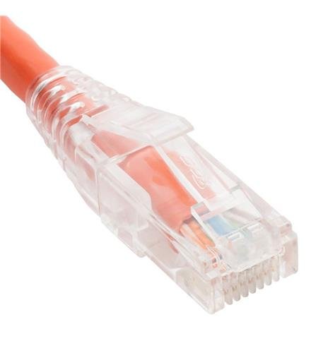 PATCH CORD CAT6 CLEAR BOOT 14' ORANGE