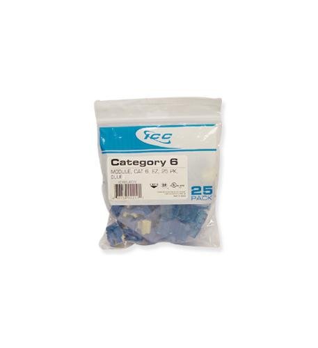 MODULE, CAT 6, EZ, 25 PK, BLUE