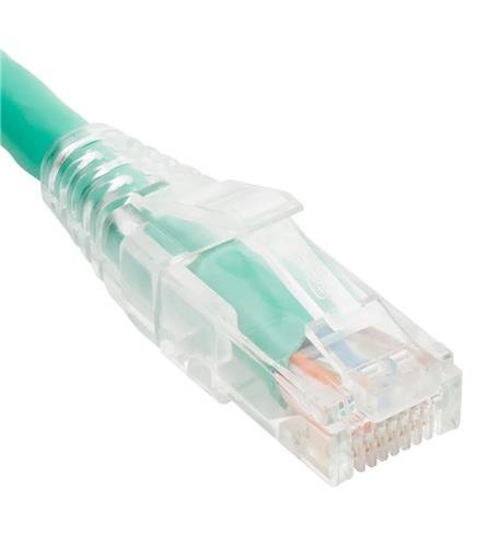 PATCH CORD, CAT 6, CLEAR BOOT,3',10PK,GN